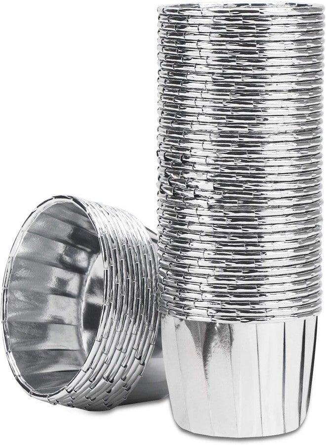 Jubilant 50 Pcs Cupcake Liners, Disposable Ramekin Muffin Baking Cups, Aluminum Cupcake Cups, Little Foil Baking Cups - Image 1